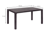ΤΡΑΠΕΖΙ ΠΟΛΥΠΡΟΠΥΛΕΝΙΟΥ KALAN MEGAPAP ΧΡΩΜΑ ΚΑΦΕ 150X90X75ΕΚ.