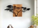 ΔΙΑΚΟΣΜΗΤΙΚΟ ΤΟΙΧΟΥ ACACIA TREE MEGAPAP ΞΥΛΙΝΟ - ΜΕΤΑΛΛΙΚΟ ΧΡΩΜΑ ΚΑΡΥΔΙ - ΜΑΥΡΟ 144X3X70ΕΚ.