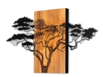 ΔΙΑΚΟΣΜΗΤΙΚΟ ΤΟΙΧΟΥ ACACIA TREE MEGAPAP ΞΥΛΙΝΟ - ΜΕΤΑΛΛΙΚΟ ΧΡΩΜΑ ΚΑΡΥΔΙ - ΜΑΥΡΟ 144X3X70ΕΚ.
