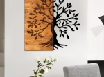 ΔΙΑΚΟΣΜΗΤΙΚΟ ΤΟΙΧΟΥ AGAC TREE MEGAPAP ΞΥΛΙΝΟ - ΜΕΤΑΛΛΙΚΟ ΧΡΩΜΑ ΚΑΡΥΔΙ - ΜΑΥΡΟ 58X3X58ΕΚ.