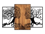 ΔΙΑΚΟΣΜΗΤΙΚΟ ΤΟΙΧΟΥ TREE LOVE MEGAPAP ΞΥΛΙΝΟ - ΜΕΤΑΛΛΙΚΟ ΧΡΩΜΑ ΚΑΡΥΔΙ - ΜΑΥΡΟ 125X3X79ΕΚ.