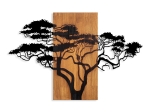 ΔΙΑΚΟΣΜΗΤΙΚΟ ΤΟΙΧΟΥ ACACIA TREE MEGAPAP ΞΥΛΙΝΟ - ΜΕΤΑΛΛΙΚΟ ΧΡΩΜΑ ΚΑΡΥΔΙ - ΜΑΥΡΟ 90X3X58ΕΚ.