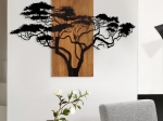 ΔΙΑΚΟΣΜΗΤΙΚΟ ΤΟΙΧΟΥ ACACIA TREE MEGAPAP ΞΥΛΙΝΟ - ΜΕΤΑΛΛΙΚΟ ΧΡΩΜΑ ΚΑΡΥΔΙ - ΜΑΥΡΟ 90X3X58ΕΚ.