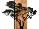 ΔΙΑΚΟΣΜΗΤΙΚΟ ΤΟΙΧΟΥ ACACIA TREE MEGAPAP ΞΥΛΙΝΟ - ΜΕΤΑΛΛΙΚΟ ΧΡΩΜΑ ΚΑΡΥΔΙ - ΜΑΥΡΟ 90X3X58ΕΚ.