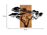 ΔΙΑΚΟΣΜΗΤΙΚΟ ΤΟΙΧΟΥ ACACIA TREE MEGAPAP ΞΥΛΙΝΟ - ΜΕΤΑΛΛΙΚΟ ΧΡΩΜΑ ΚΑΡΥΔΙ - ΜΑΥΡΟ 90X3X58ΕΚ.