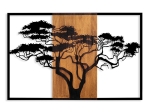 ΔΙΑΚΟΣΜΗΤΙΚΟ ΤΟΙΧΟΥ ACACIA TREE MEGAPAP ΞΥΛΙΝΟ - ΜΕΤΑΛΛΙΚΟ ΧΡΩΜΑ ΚΑΡΥΔΙ - ΜΑΥΡΟ 90X3X58ΕΚ.