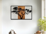 ΔΙΑΚΟΣΜΗΤΙΚΟ ΤΟΙΧΟΥ ACACIA TREE MEGAPAP ΞΥΛΙΝΟ - ΜΕΤΑΛΛΙΚΟ ΧΡΩΜΑ ΚΑΡΥΔΙ - ΜΑΥΡΟ 90X3X58ΕΚ.