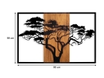 ΔΙΑΚΟΣΜΗΤΙΚΟ ΤΟΙΧΟΥ ACACIA TREE MEGAPAP ΞΥΛΙΝΟ - ΜΕΤΑΛΛΙΚΟ ΧΡΩΜΑ ΚΑΡΥΔΙ - ΜΑΥΡΟ 90X3X58ΕΚ.