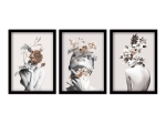 ΠΙΝΑΚΑΣ "FLOWER GIRLS" MEGAPAP 3 ΤΜΧ. ΣΕ ΠΛΑΙΣΙΟ 35X45X2ΕΚ.