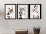 ΠΙΝΑΚΑΣ "FLOWER GIRLS" MEGAPAP 3 ΤΜΧ. ΣΕ ΠΛΑΙΣΙΟ 35X45X2ΕΚ.