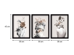 ΠΙΝΑΚΑΣ "FLOWER GIRLS" MEGAPAP 3 ΤΜΧ. ΣΕ ΠΛΑΙΣΙΟ 35X45X2ΕΚ.