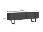 ΕΠΙΠΛΟ ΤΗΛΕΟΡΑΣΗΣ LUXE MEGAPAP ΧΡΩΜΑ ΑΝΘΡΑΚΙ 180X30X50ΕΚ.