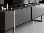 ΕΠΙΠΛΟ ΤΗΛΕΟΡΑΣΗΣ LUXE MEGAPAP ΧΡΩΜΑ ΑΝΘΡΑΚΙ - ΧΡΥΣΟ 180X30X50ΕΚ.