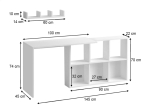 ΓΡΑΦΕΙΟ ΕΡΓΑΣΙΑΣ BLAKE MEGAPAP ΧΡΩΜΑ ΛΕΥΚΟ 145X45X74ΕΚ.