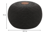 ΣΚΑΜΠΟ - ΠΟΥΦ KNIT MEGAPAP ΠΛΕΚΤΟ ΧΡΩΜΑ ΑΝΘΡΑΚΙ Φ47X35ΕΚ.