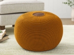 ΣΚΑΜΠΟ - ΠΟΥΦ KNIT MEGAPAP ΠΛΕΚΤΟ ΧΡΩΜΑ CINNAMON Φ47X35ΕΚ.