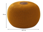 ΣΚΑΜΠΟ - ΠΟΥΦ KNIT MEGAPAP ΠΛΕΚΤΟ ΧΡΩΜΑ CINNAMON Φ47X35ΕΚ.