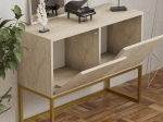 ΚΟΝΣΟΛΑ - ΜΠΟΥΦΕΣ ZERMAT MEGAPAP ΧΡΩΜΑ ΜΠΕΖ TRAVERTINE - ΧΡΥΣΟ 90X34X70ΕΚ.