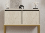ΚΟΝΣΟΛΑ - ΜΠΟΥΦΕΣ ZERMAT MEGAPAP ΧΡΩΜΑ ΜΠΕΖ TRAVERTINE - ΧΡΥΣΟ 90X34X70ΕΚ.