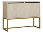 ΚΟΝΣΟΛΑ - ΜΠΟΥΦΕΣ ZERMAT MEGAPAP ΧΡΩΜΑ ΜΠΕΖ TRAVERTINE - ΧΡΥΣΟ 90X34X70ΕΚ.