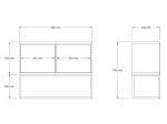 ΚΟΝΣΟΛΑ - ΜΠΟΥΦΕΣ ZERMAT MEGAPAP ΧΡΩΜΑ ΜΠΕΖ TRAVERTINE - ΧΡΥΣΟ 90X34X70ΕΚ.