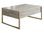 ΤΡΑΠΕΖΑΚΙ ΣΑΛΟΝΙΟΥ LUXE MEGAPAP ΧΡΩΜΑ TRAVERTINE - ΧΡΥΣΟ 90X60X40ΕΚ.