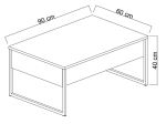 ΤΡΑΠΕΖΑΚΙ ΣΑΛΟΝΙΟΥ LUXE MEGAPAP ΧΡΩΜΑ TRAVERTINE - ΧΡΥΣΟ 90X60X40ΕΚ.