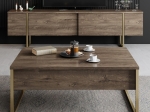 ΤΡΑΠΕΖΑΚΙ ΣΑΛΟΝΙΟΥ LUXE MEGAPAP ΧΡΩΜΑ ΚΑΡΥΔΙ - ΧΡΥΣΟ 90X60X40ΕΚ.
