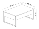 ΤΡΑΠΕΖΑΚΙ ΣΑΛΟΝΙΟΥ LUXE MEGAPAP ΧΡΩΜΑ ΚΑΡΥΔΙ - ΧΡΥΣΟ 90X60X40ΕΚ.