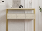 ΚΟΝΣΟΛΑ GUARDA MEGAPAP ΧΡΩΜΑ ΜΠΕΖ TRAVERTINE - ΧΡΥΣΟ 100X29X90ΕΚ.