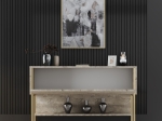 ΜΠΟΥΦΕΣ LUXE MEGAPAP ΧΡΩΜΑ TRAVERTINE - ΧΡΥΣΟ 120X30X80ΕΚ.