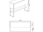 ΜΠΟΥΦΕΣ LUXE MEGAPAP ΧΡΩΜΑ TRAVERTINE - ΧΡΥΣΟ 120X30X80ΕΚ.