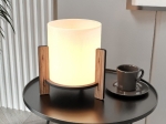 ΦΩΤΙΣΤΙΚΟ ΕΠΙΤΡΑΠΕΖΙΟ PINE MEGAPAP E27 MDF - ΥΦΑΣΜΑ PVC ΧΡΩΜΑ ΚΑΡΥΔΙ - ΚΡΕΜ Ø20X20ΕΚ.