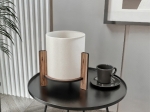 ΦΩΤΙΣΤΙΚΟ ΕΠΙΤΡΑΠΕΖΙΟ PINE MEGAPAP E27 MDF - ΥΦΑΣΜΑ PVC ΧΡΩΜΑ ΚΑΡΥΔΙ - ΚΡΕΜ Ø20X20ΕΚ.