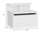 ΚΟΜΟΔΙΝΟ ΕΠΙΤΟΙΧΙΟ ARSEN MEGAPAP ΧΡΩΜΑ ΛΕΥΚΟ 39,8X31,9X35ΕΚ.