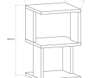 ΚΟΜΟΔΙΝΟ CARTER MEGAPAP ΧΡΩΜΑ ΛΕΥΚΟ 29,6X29,6X49,4ΕΚ.