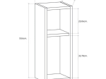 ΚΟΜΟΔΙΝΟ ΕΠΙΤΟΙΧΙΟ SAULT MEGAPAP ΧΡΩΜΑ ΑΝΘΡΑΚΙ 23,2X22X59,6ΕΚ.