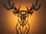 ΑΠΛΙΚΑ ΤΟΙΧΟΥ DEER MEGAPAP E27 MDF ΧΡΩΜΑ ΜΑΥΡΟ 55X12X55ΕΚ.