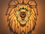 ΑΠΛΙΚΑ ΤΟΙΧΟΥ LION MEGAPAP E27 MDF ΧΡΩΜΑ ΜΑΥΡΟ 39X12X49ΕΚ.