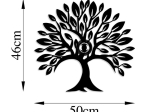 ΑΠΛΙΚΑ ΤΟΙΧΟΥ TREE MEGAPAP E27 ΜΕΤΑΛΛΙΚΗ ΧΡΩΜΑ ΜΑΥΡΟ 50X9X46ΕΚ.
