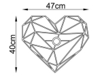 ΑΠΛΙΚΑ ΤΟΙΧΟΥ HEART MEGAPAP E27 MDF ΧΡΩΜΑ ΜΑΥΡΟ 47X12X40ΕΚ.