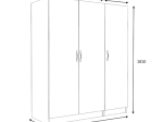 ΝΤΟΥΛΑΠΑ ΡΟΥΧΩΝ VICTORIA MEGAPAP ΤΡΙΦΥΛΛΗ ΧΡΩΜΑ ΚΑΡΥΔΙ 150X60X181ΕΚ.