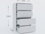 ΣΥΡΤΑΡΙΕΡΑ IDEA ΛΕΥΚΟ 60X42X100CM