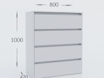 ΣΥΡΤΑΡΙΕΡΑ IDEA ΛΕΥΚΟ 80X42X100CM
