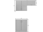 ΚΟΥΖΙΝΑ MODEST ΣΕΤ 3 ΚΟΥΤΙΩΝ ΓΚΡΙ ΑΝΩ ΚΟΥΤΙΑ 140CM ΚΑΤΩ 80CM