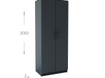 ΝΤΟΥΛΑΠΑ ΔΙΦΥΛΛΗ SIMPLE ΓΡΑΦΙΤΗΣ 80X52X205CM