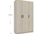ΝΤΟΥΛΑΠΑ ΤΡΙΦΥΛΛΗ SIMPLE ΣΟΝΟΜΑ 120X52X205CM