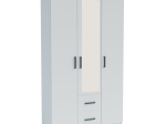 ΝΤΟΥΛΑΠΑ ΤΡΙΦΥΛΛΗ SIMPLE 3D2D ΛΕΥΚΗ 120X52X205CM
