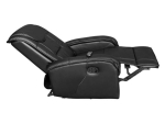 ΠΟΛΥΘΡΟΝΑ RELAX ΜΕ ΜΗΧΑΝΙΣΜΟ MASSAGE ROCCA HM0026.01 PU ΜΑΥΡΟ 80x96x97 εκ.