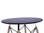 ΤΡΑΠΕΖΙ MINIMAL ΣΤΡΟΓΓΥΛΟ HM0060.02 ΜΑΥΡΟ ΧΡΩΜΑ MDF-ΠΟΔΙΑ ΟΞΙΑΣ ΦΥΣΙΚΟ Φ60Χ72Υεκ.